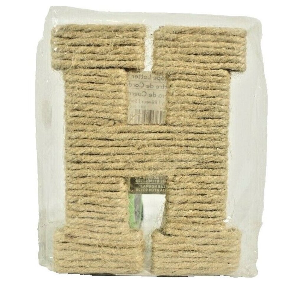 Michaels Dreamy Jute Rope Letter H New Alphabet Initial 4 x 5 Wall Art Decor